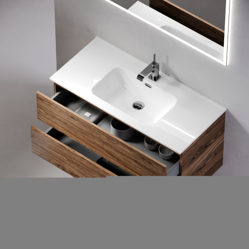 Тумба под раковину Sancos Urban UR100ECH 100х50 подвесная цвет коричневый - фото 5